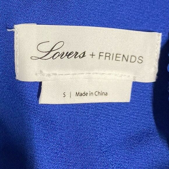 REVOLVE Lovers + Friends Royal Blue Off-Shoulder Vittori Mini Dress Small - Picture 4 of 10